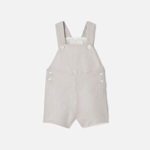 Jacadi Paris - Grey Baby Boy Linen Overalls - Size 18M